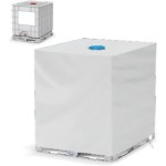 Penutup Tangki IBC Tahan Lama, Pelindung Wadah IBC 1000 L, Perak